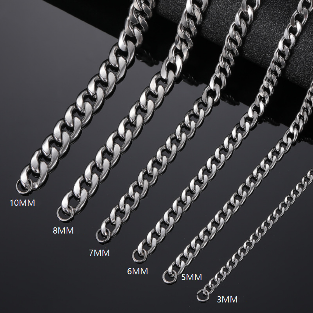 CLASSIC CUBAN LINK STAINLESS STEEL CHAIN NECKLACE