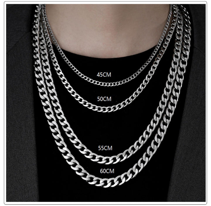 CLASSIC CUBAN LINK STAINLESS STEEL CHAIN NECKLACE