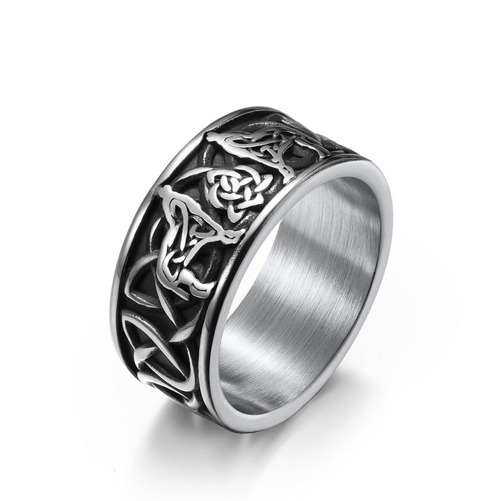 FENRIS-WOLF STAINLESS STEEL VIKING RING